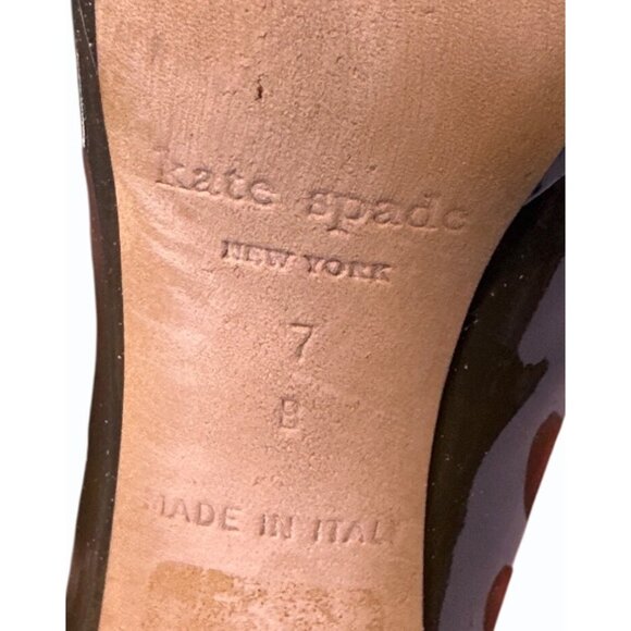 Kate Spade New York Womens Patent Leather Green Stiletto Made in Italy Size 7 B - Picture 15 of 15